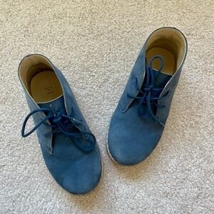 Janie and Jack Suede Blue Navy Kids Dress Shoes Boots